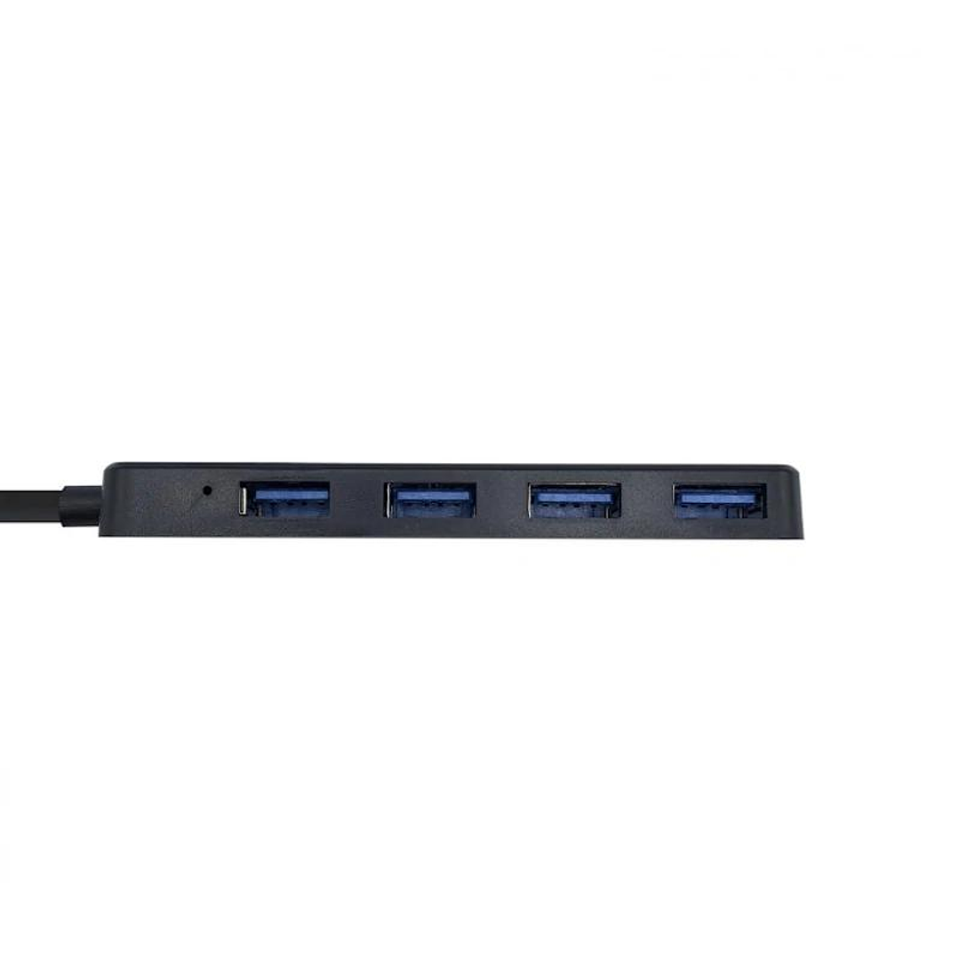 Aisens Hub USB 3.0 tipo A/M-4xtipo A/H negro 30cm 3