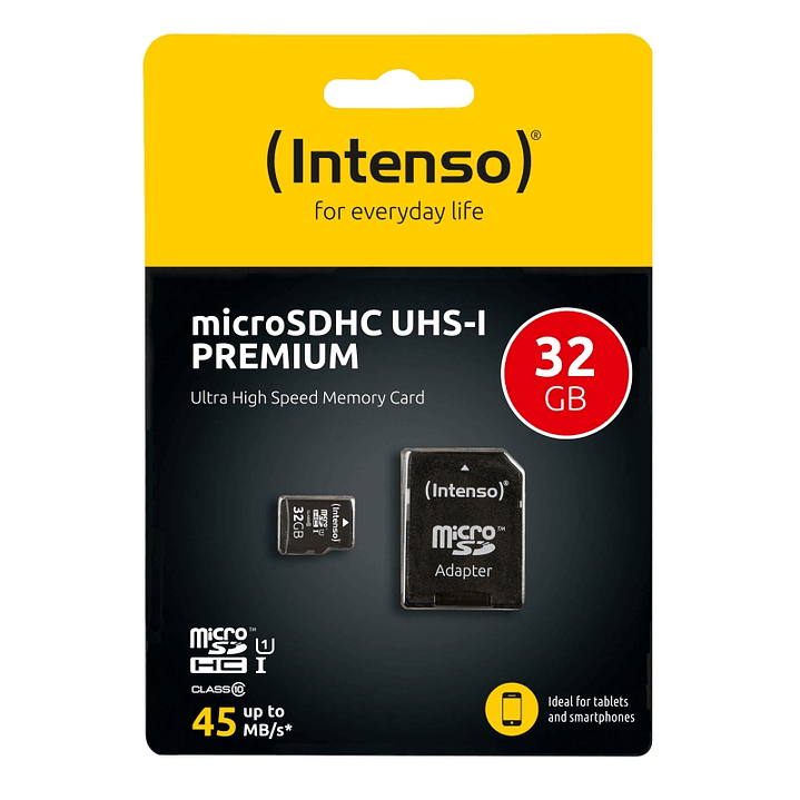 Intenso 3423480 Micro SD UHS-I Premium 32GB c/adap 2