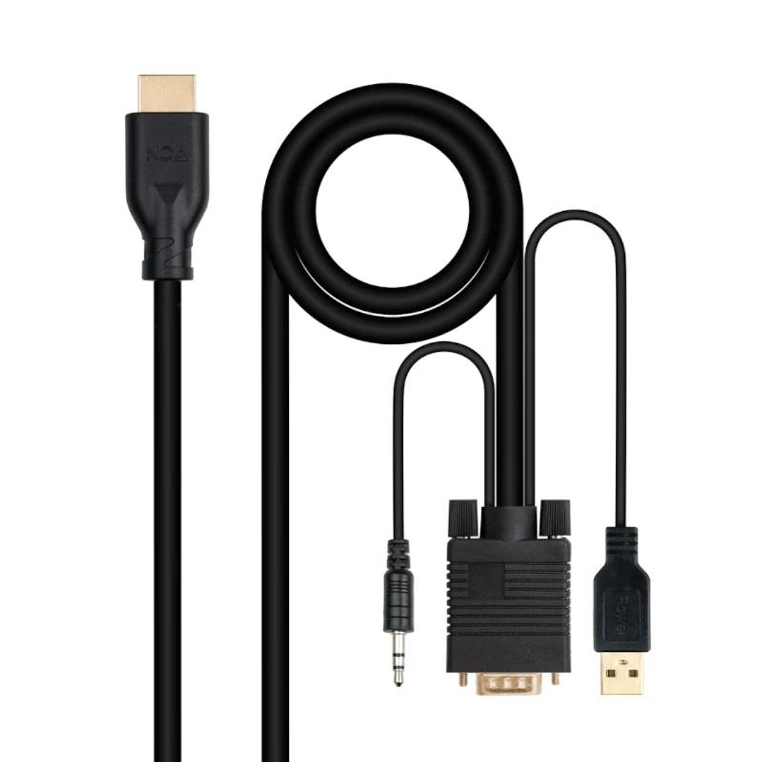 Nanocable Conversor VGA+Audio a HDMI M-M 1,8 m 1