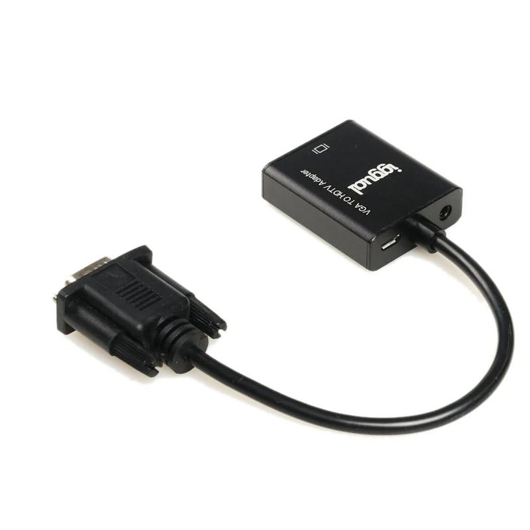iggual Adaptador VGA a HDMI + audio + microUSB 2