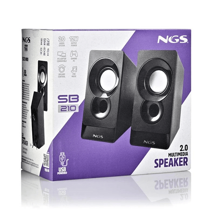 NGS Altavoz PC SB210 2.0 12W USB 4