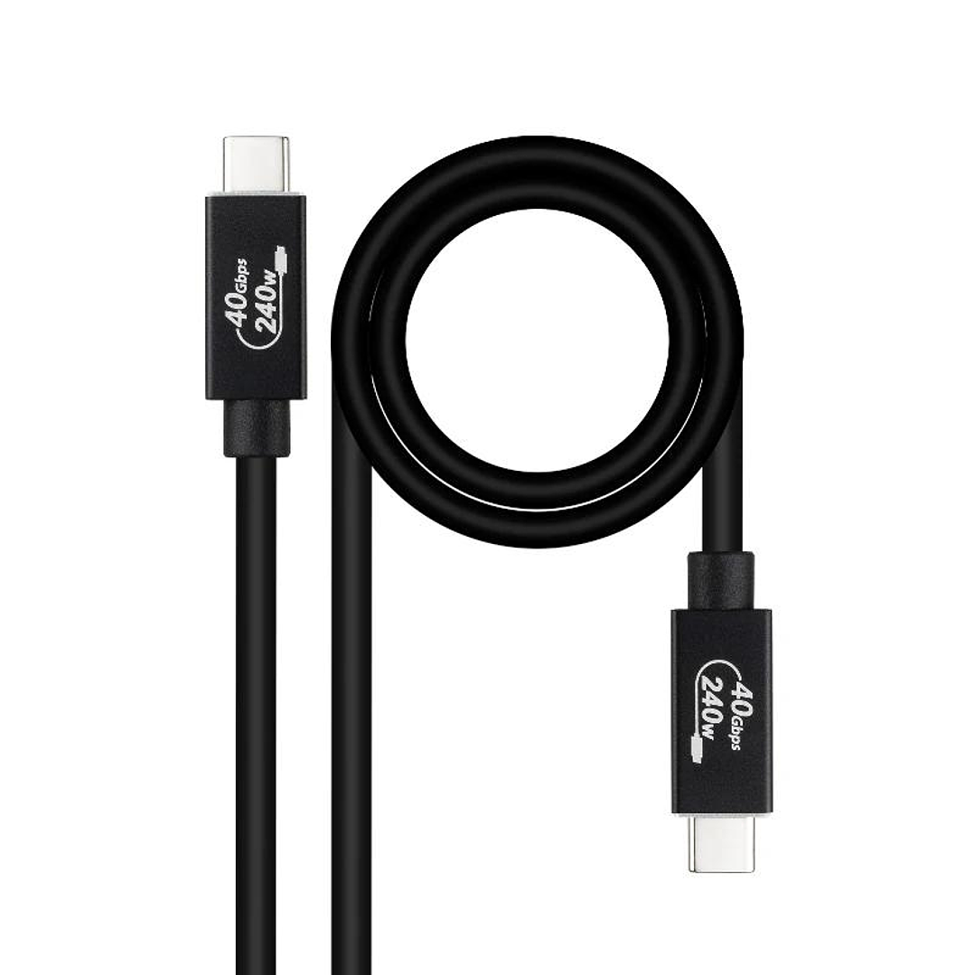 Nanocable Cable USB4 Gen3x2 40Gbps 240W USB-C 1M 1