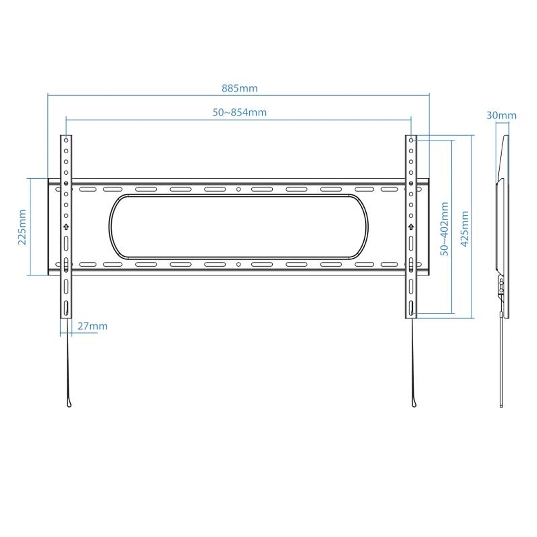 Tooq LP1090F-B Soporte de pared pantallas 43