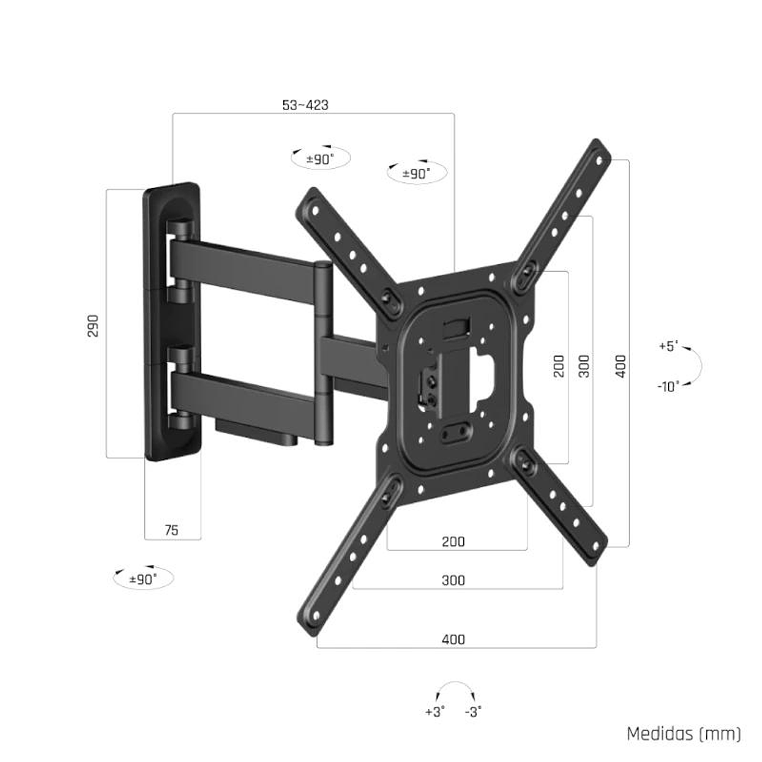 iggual SPTV09-L Soporte TV pared Full 23