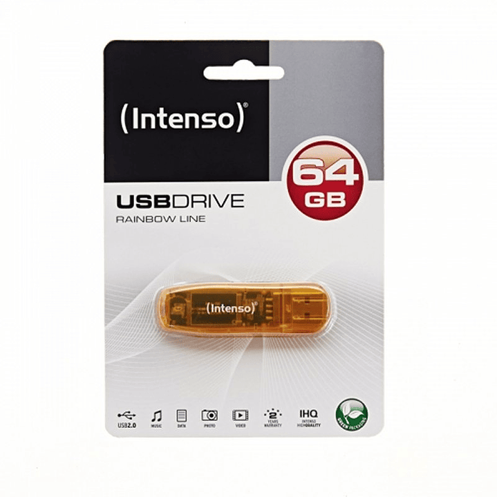 Intenso 3502490 Lápiz USB 2.0 Rainbow 64GB Naranja 3