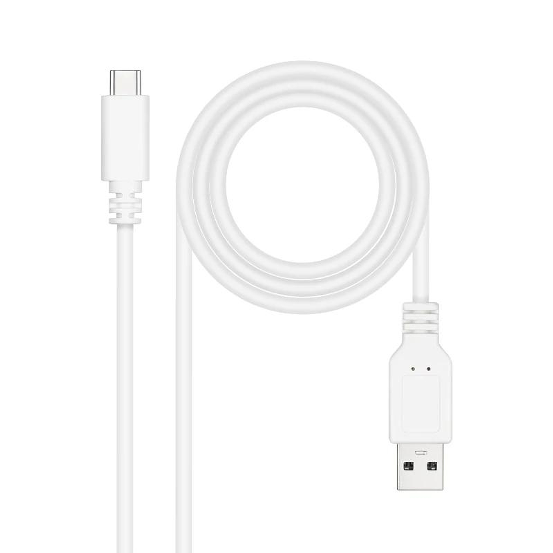 Nanocable Cable USB 2.0 3A USB-C-M/M 1.5M Blanco 1