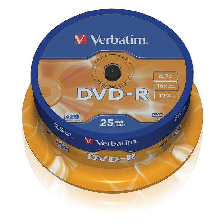 Verbatim DVD-R 4.7GB 16x Tarrina 25Uds 1