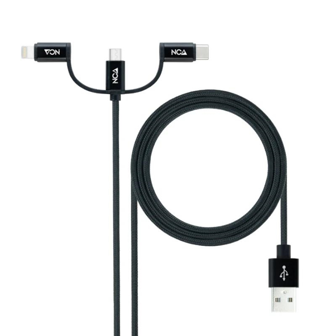 Nanocable Cable USB a USB-C/Micro USB/ Lighthning 1