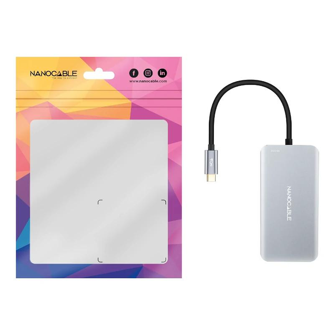 Nanocable Hub USB-C 3xUSB3.0+USB-C+USB-C PD 15cm 4