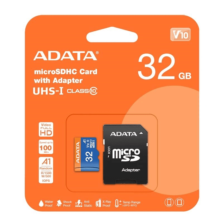 ADATA MicroSDHC 32GB UHS-I CLASS10 c/adapt 1