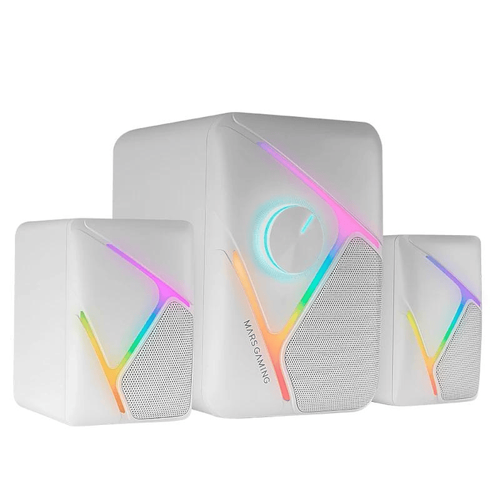 Mars Gaming Altavoces MS-H21 2.1 35W RGB Blanco 1