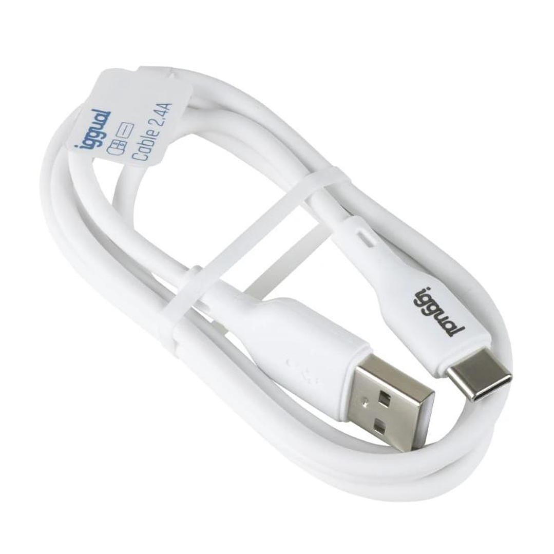 iggual cable USB-A/USB-C 100 cm blanco 2