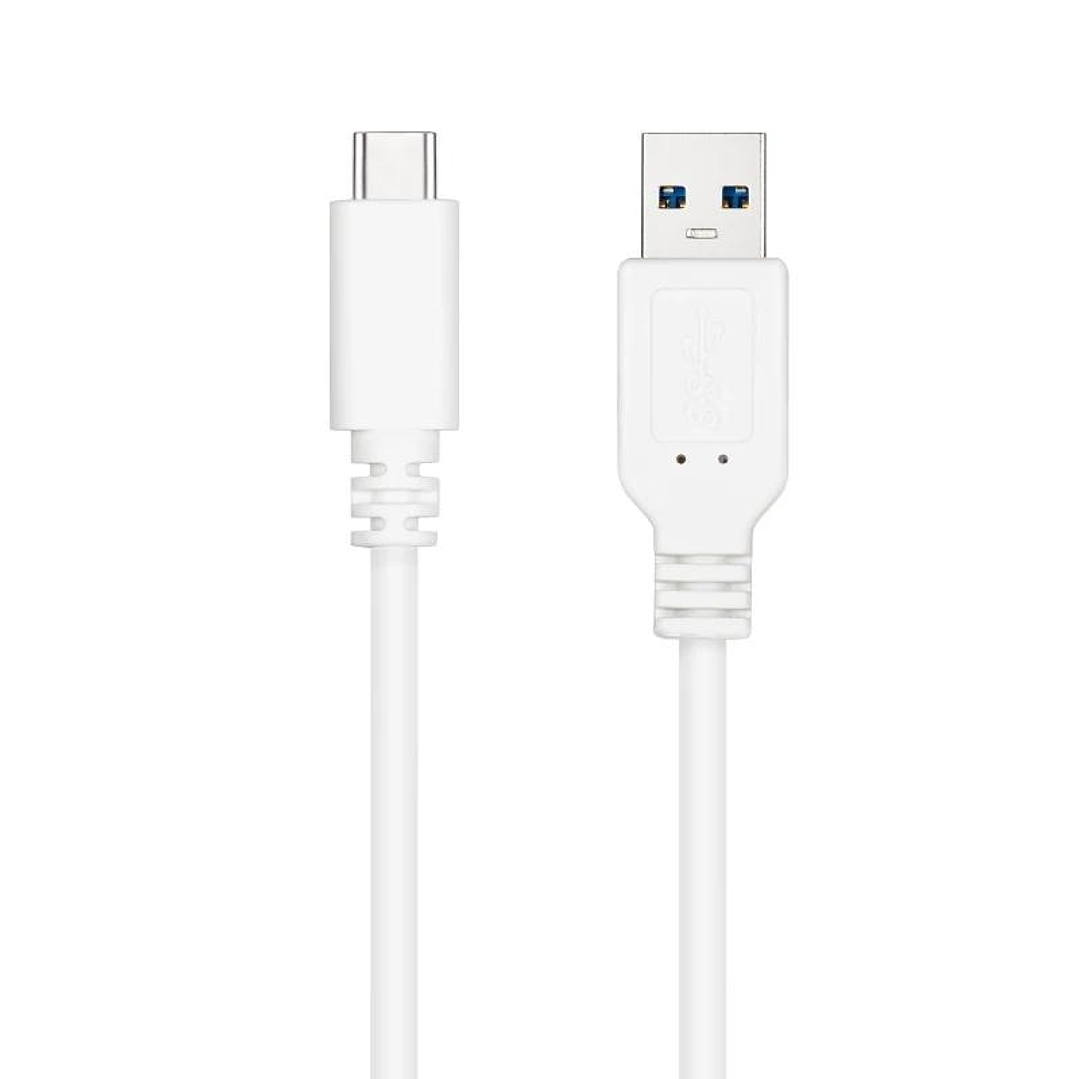 Nanocable Cable USB 3.1 Gen2 USB-C/A 0,5 M Blanco 1