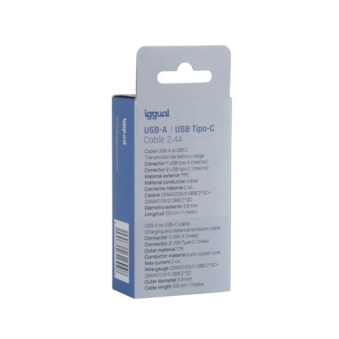iggual cable USB-A/USB-C 100 cm blanco 4