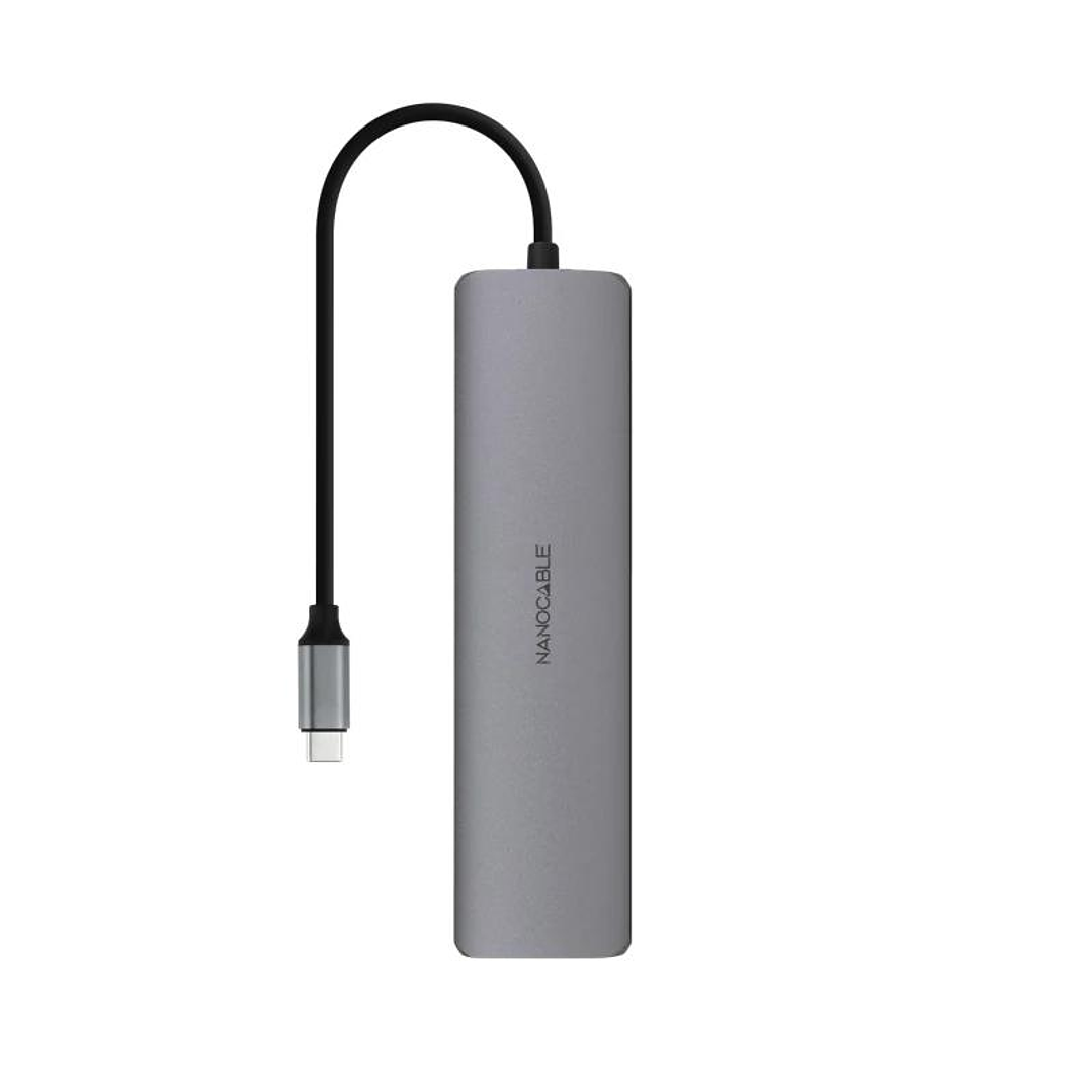 Nanocable Hub 8en1 USB-A+USB-C+HDMI+USB-C PD+Jack 2