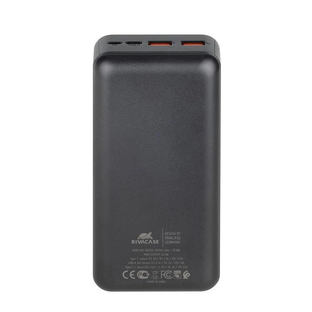 RIVACASE VA2103 30000 mAh 22,5W QC PD 3