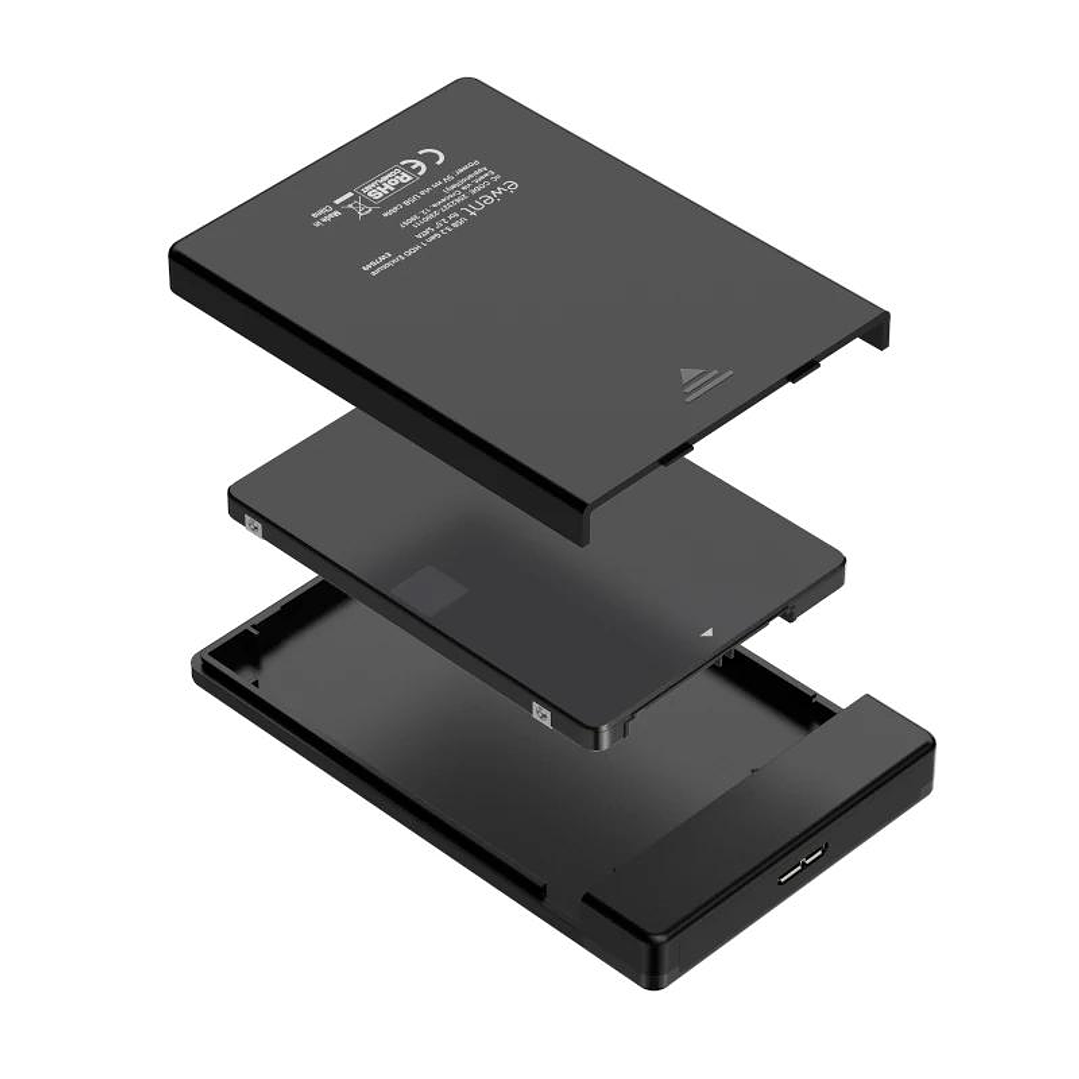 EWENT CAJA HDD/SDD SATA 2.5 SIN TORNILLOS USB 3.2 3