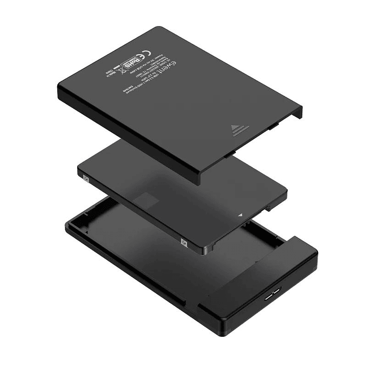 EWENT CAJA HDD/SDD SATA 2.5 SIN TORNILLOS USB 3.2 3