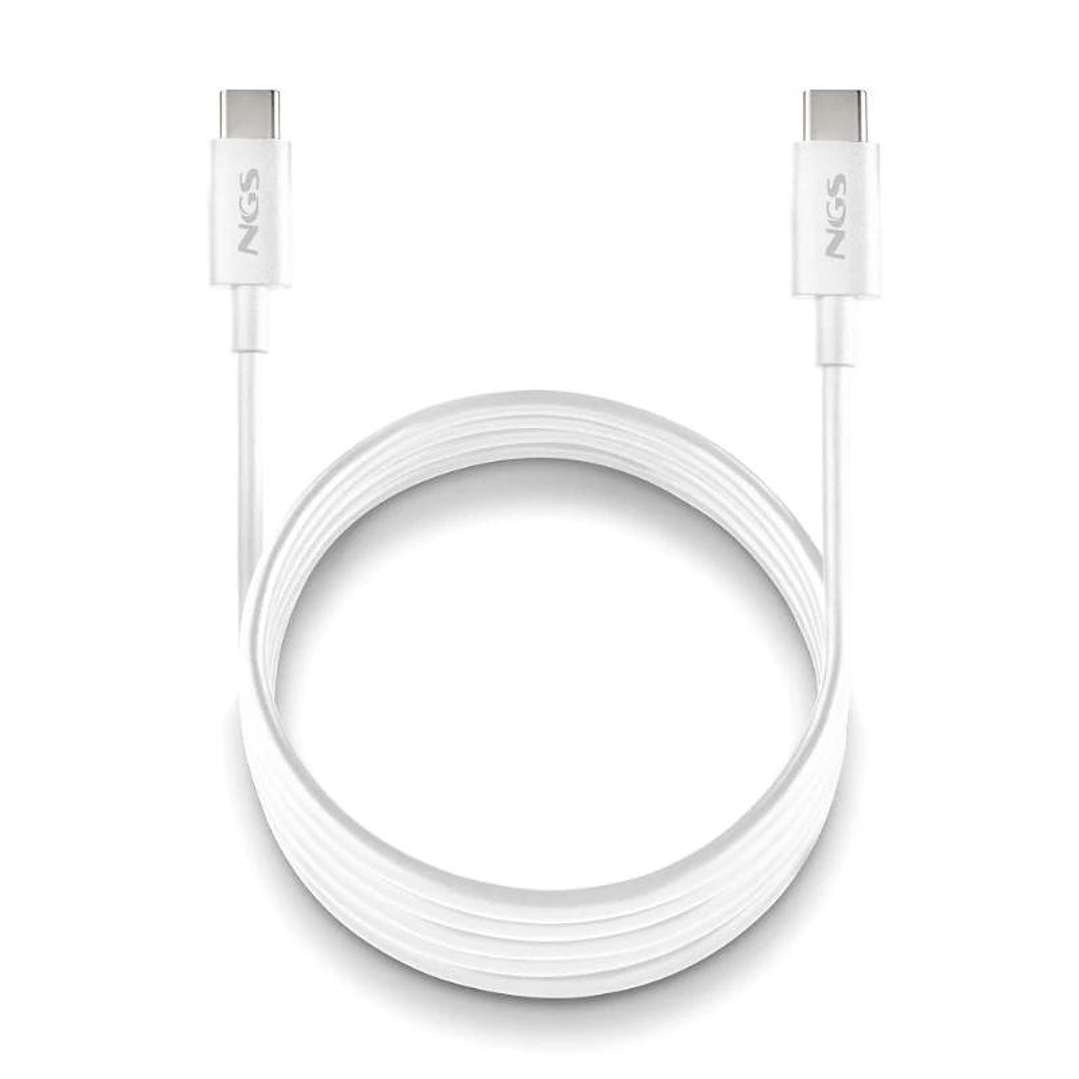 NGS CABLE CARGA RAPIDA USB-C A USB-C 1M BLANCO 1