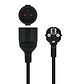 Nanocable Cable Alim. Alargador schuko negro 3 M - thumbnail 3