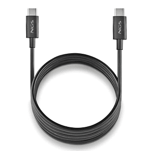 NGS CABLE CARGA RAPIDA USB-C A USB-C 1M NEGRO