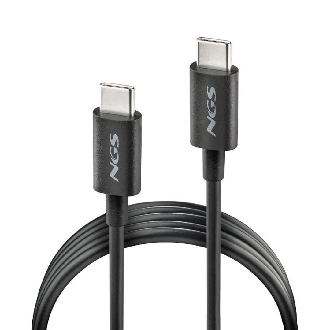 NGS CABLE CARGA RAPIDA USB-C A USB-C 1M NEGRO 2