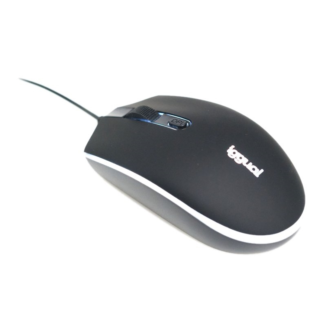 iggual Ratón óptico COM-LED-1600DPI negro 1