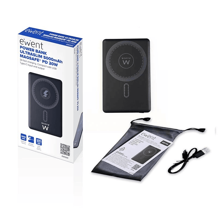 EWENT POWERBANK SLIM 5000mAh MagSafe PD 20W 3