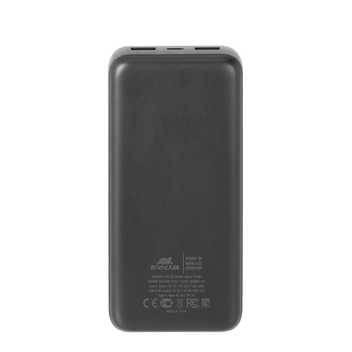 RIVACASE Powerbank VA2521 20000mAh QC/PD/LCD 20W 3