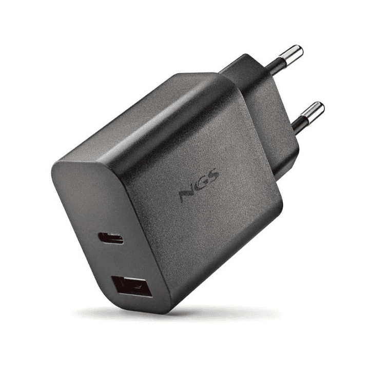 NGS CARGADOR GAN ULTRARAPIDO 20W USB-C+ USB-A 1