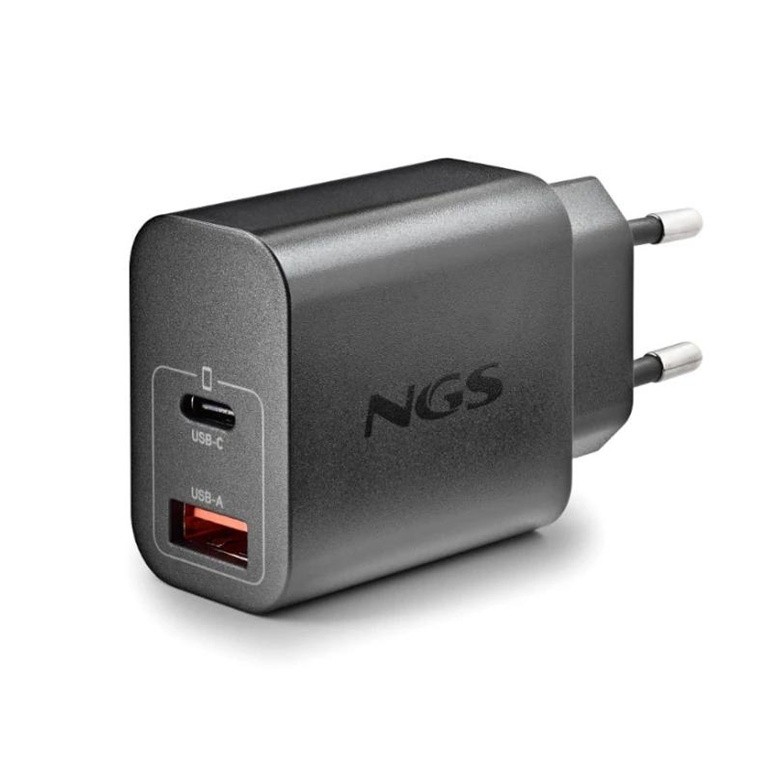 NGS CARGADOR GAN ULTRARAPIDO 20W USB-C+ USB-A 2