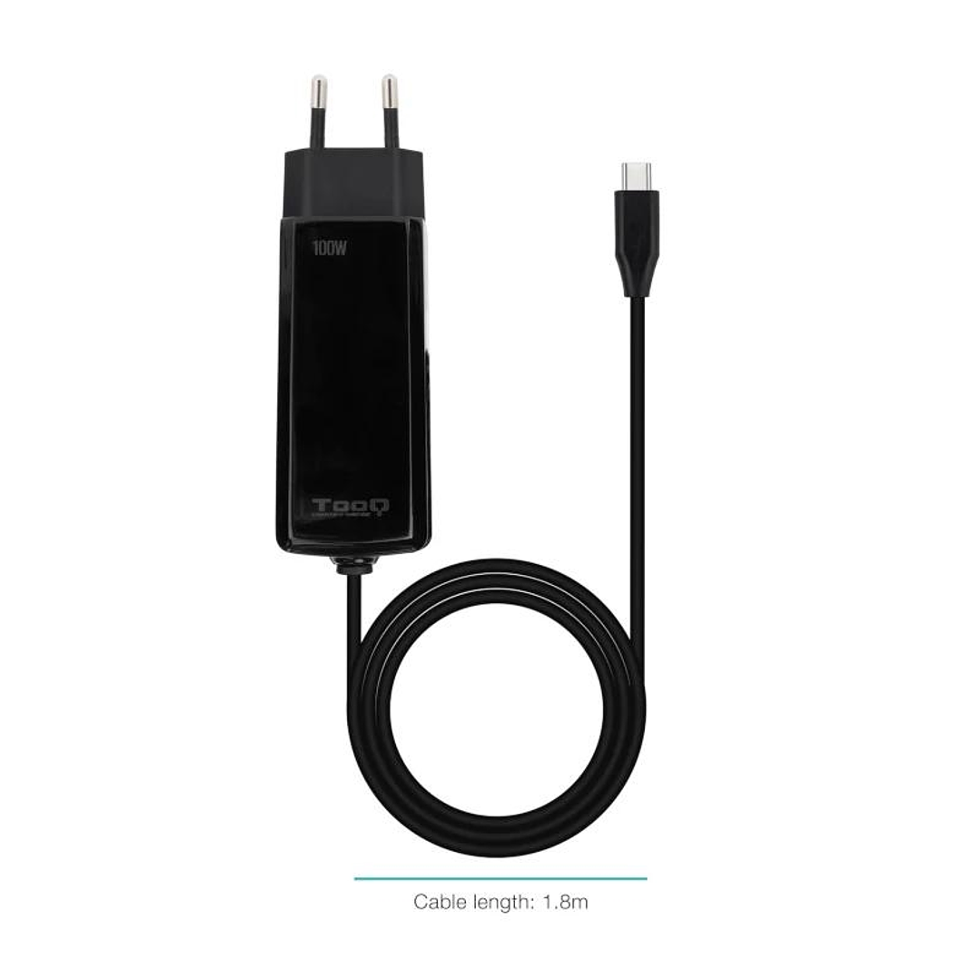 Tooq Cargador portátil GAN USB-C PD 100W Cúbico 1