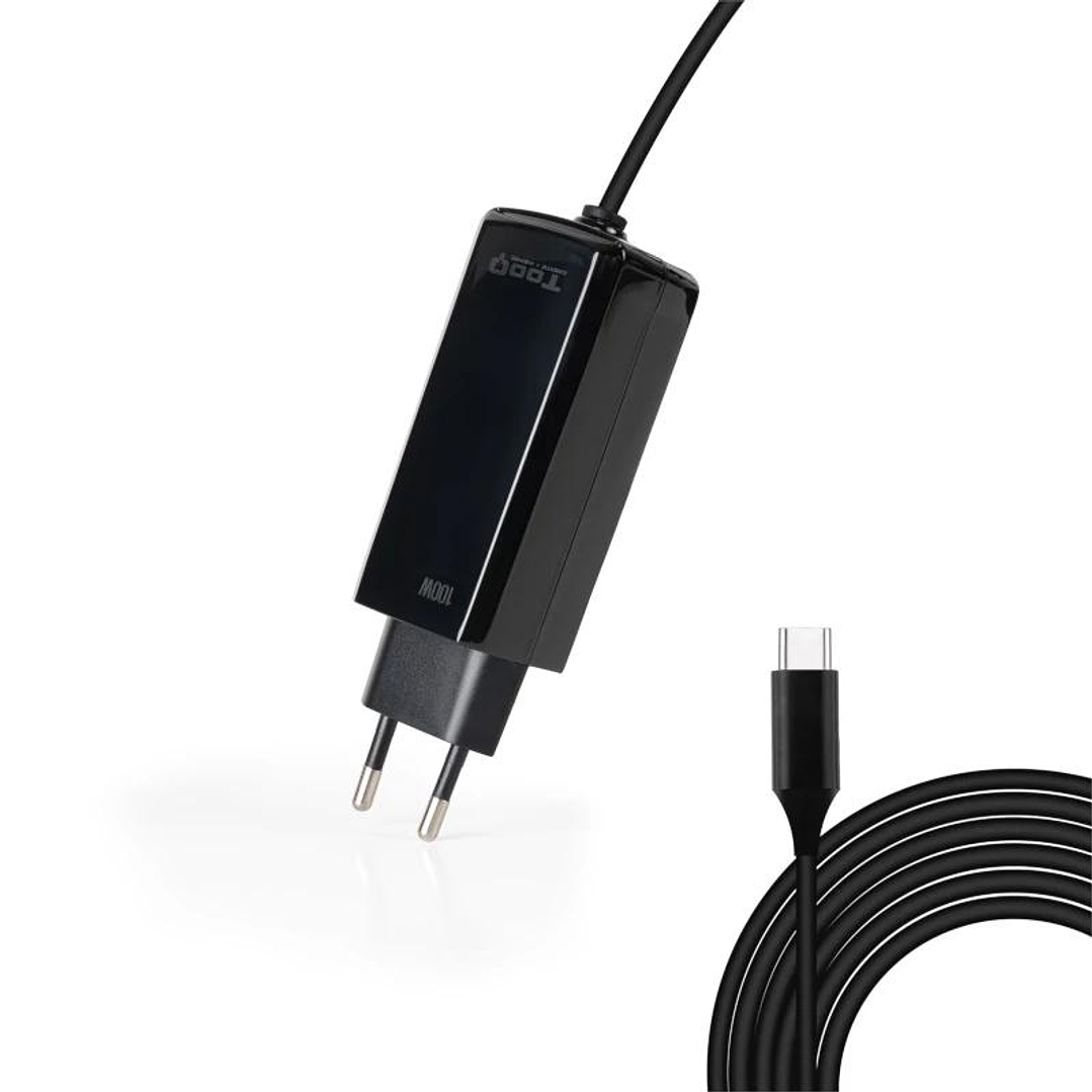 Tooq Cargador portátil GAN USB-C PD 100W Cúbico 3