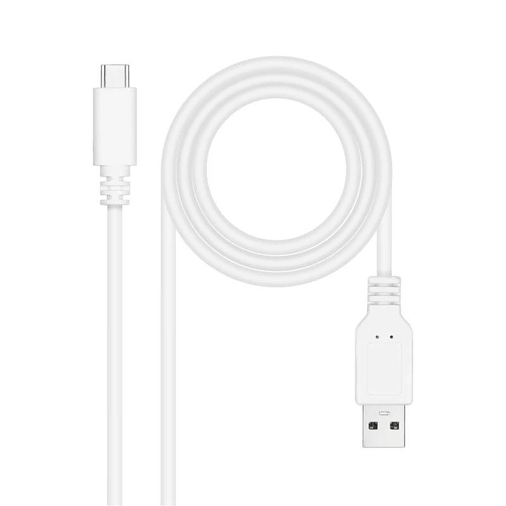 Nanocable Cable USB 2.0 3A USB-C-M/M 1M Blanco 2