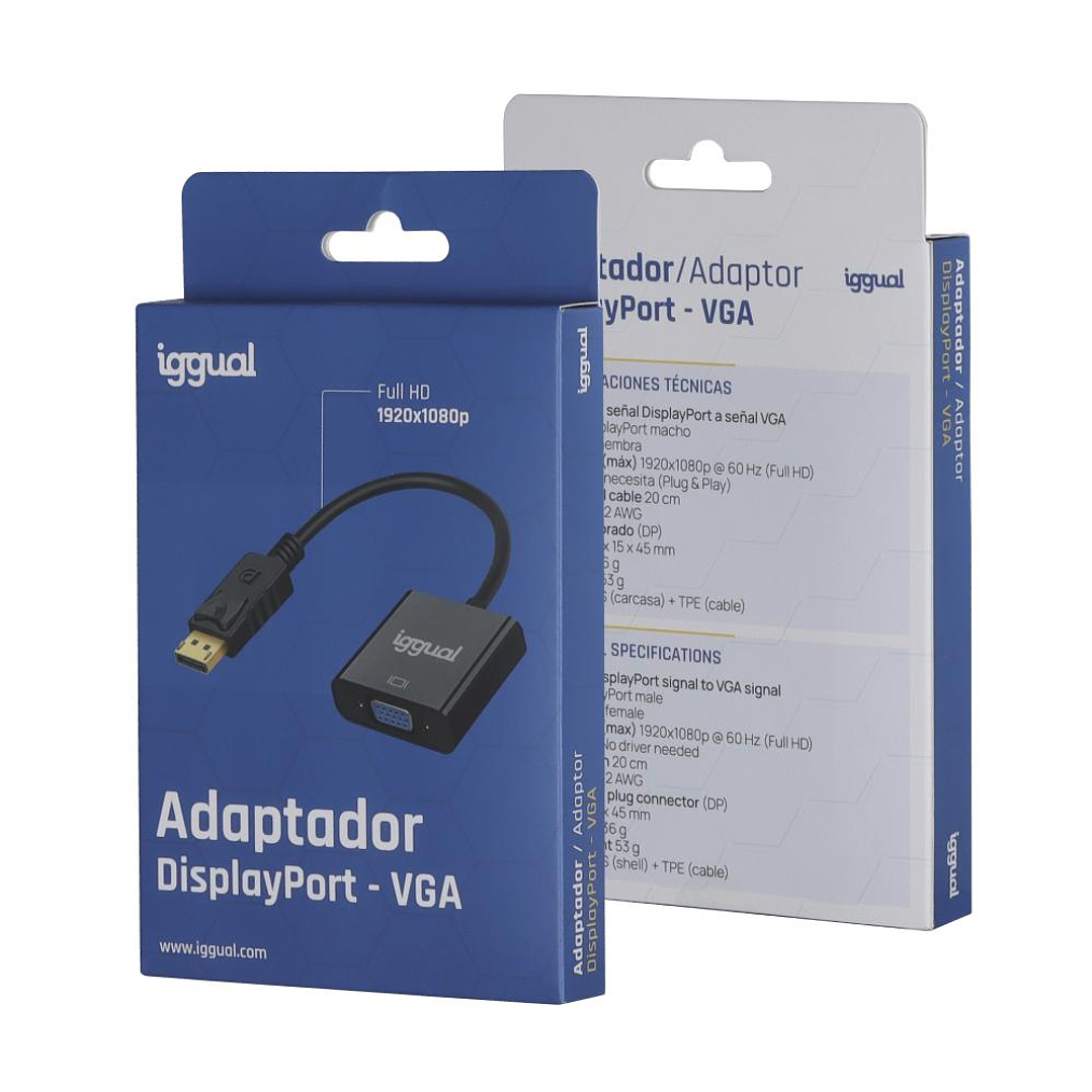 iggual Adaptador DisplayPort (M) a VGA (H) 2
