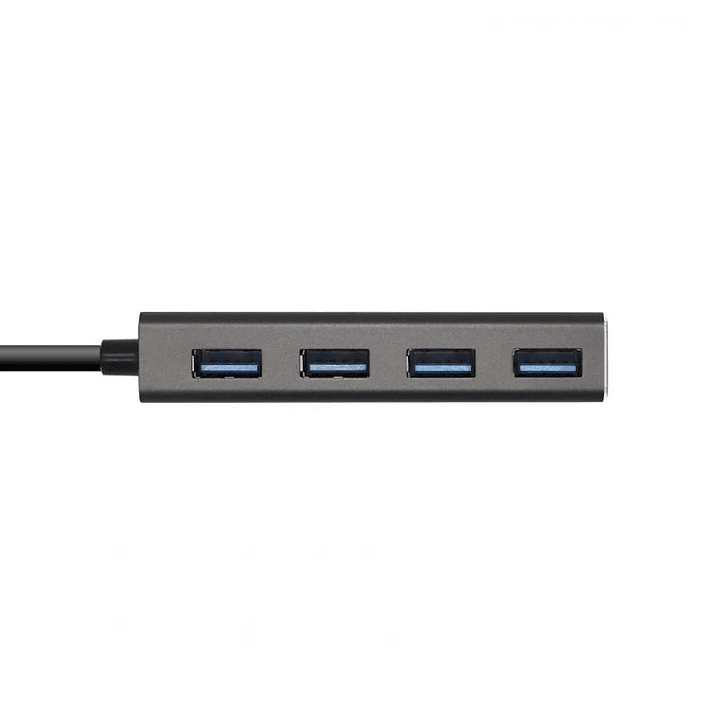 Aisens Hub USB 3.1 USB-C/M-4xTipo A/H gris, 15cm 3