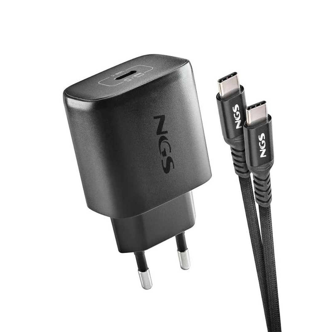 NGS CARGADOR GAN ULTRARAP 45W USB-C CON CABL 2