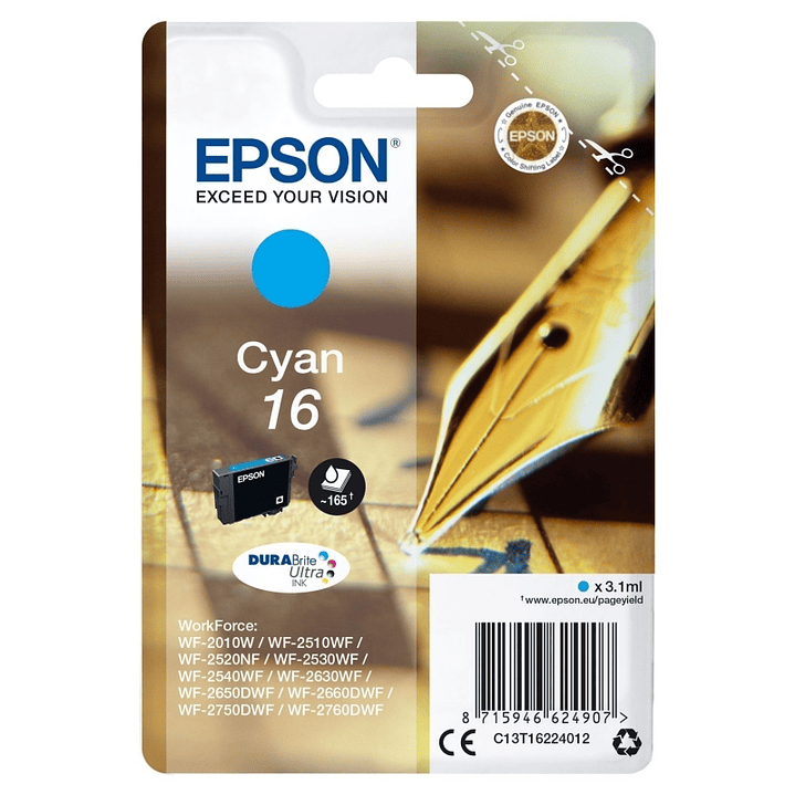 Epson Cartucho T1622 Cyan 1