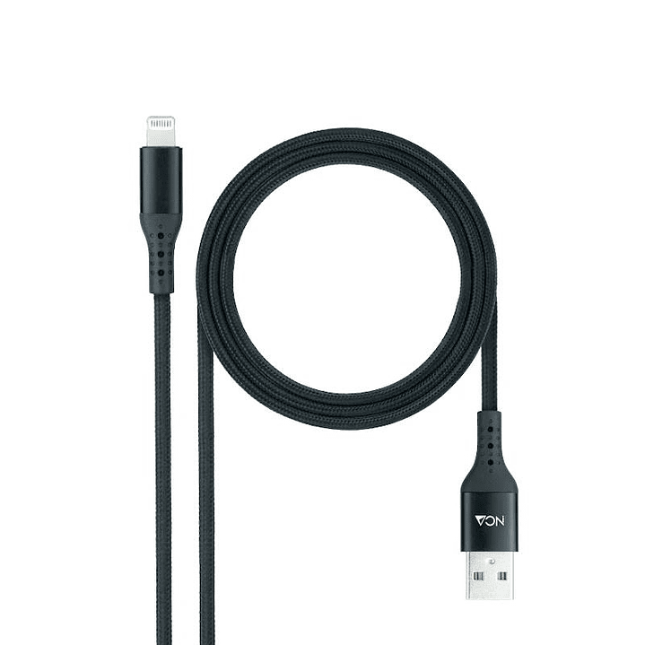Nanocable Cable Lightining-USB A/M, Negro, 1 M 1