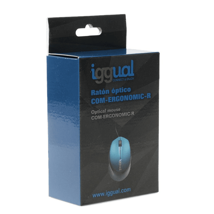 iggual Ratón óptico COM-ERGONOMIC-R-800DPI azul 4