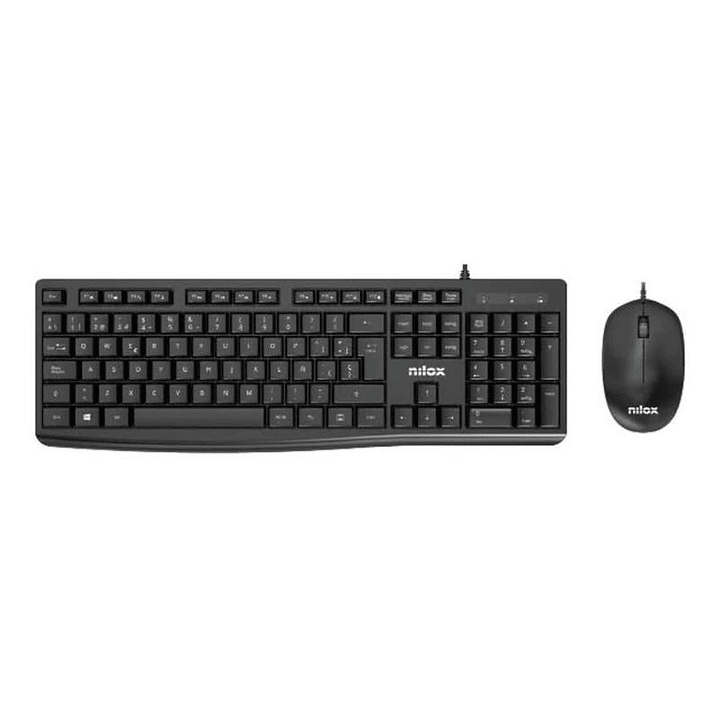 Nilox Teclado y raton Usb NXKME0012 Negro 1