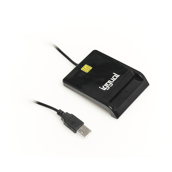 iggual Lector DNI SIP tarjetas ID USB 2.0 negro 1