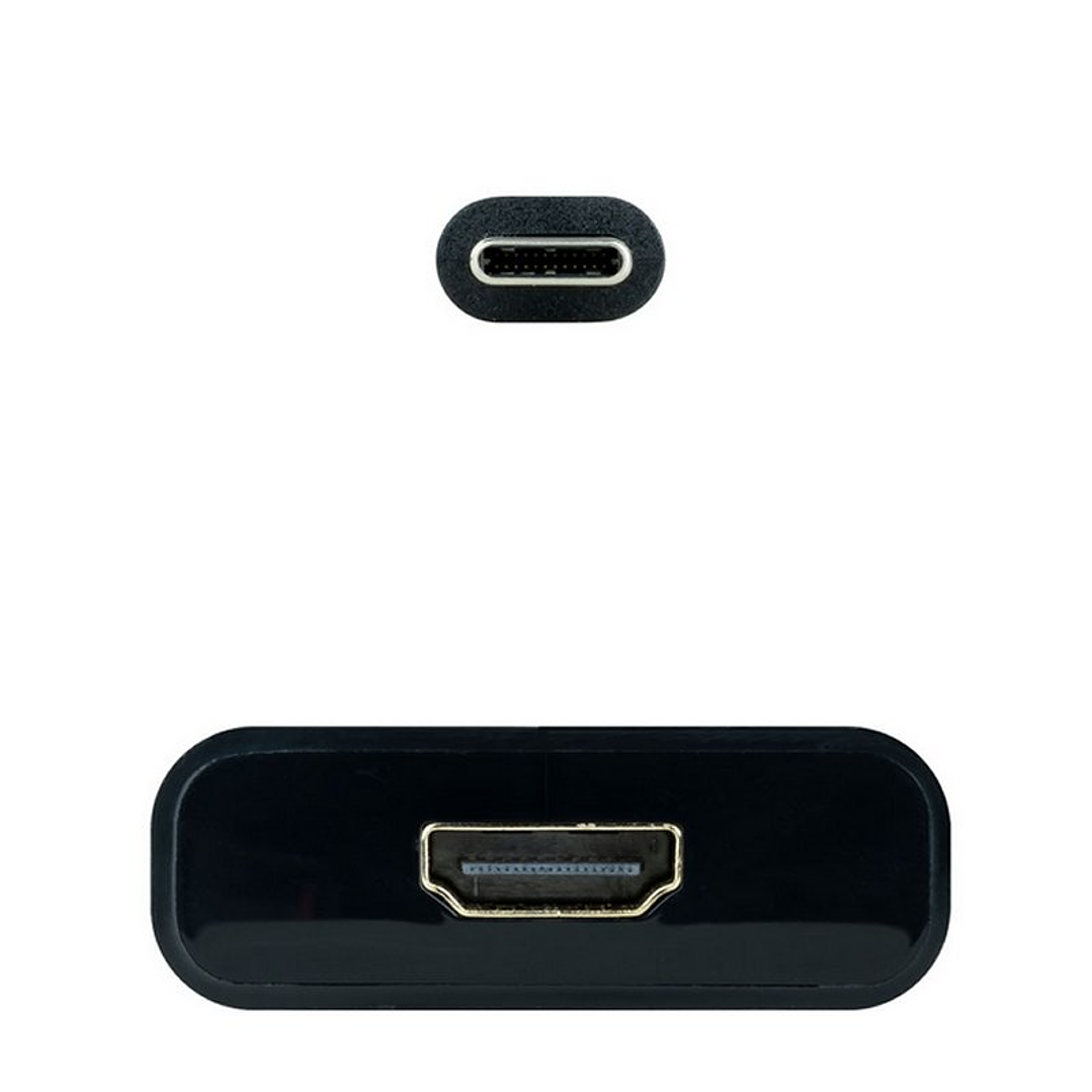 Nanocable Conversor USB-C/M a HDMI/H Negro 15cm 3