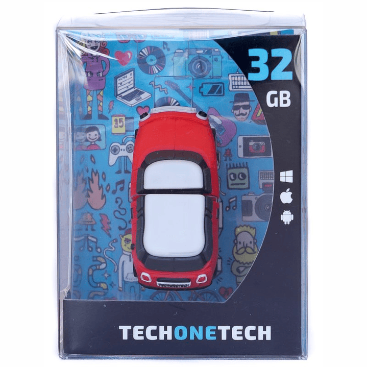 TECH ONE TECH Mini cooper S rojo 32 Gb USB 2.0 2