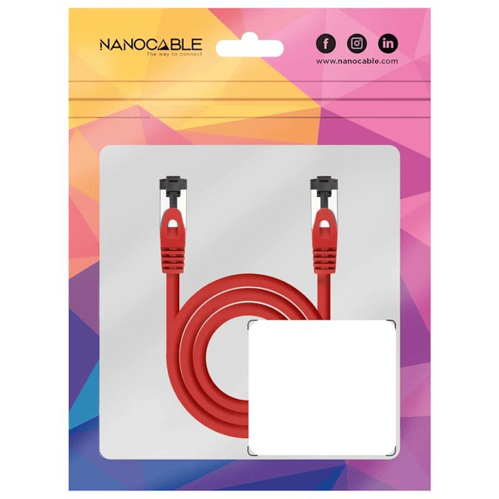 Nanocable Cable red Cat. 8.1 2GHZ SSTP Rojo 1m 4