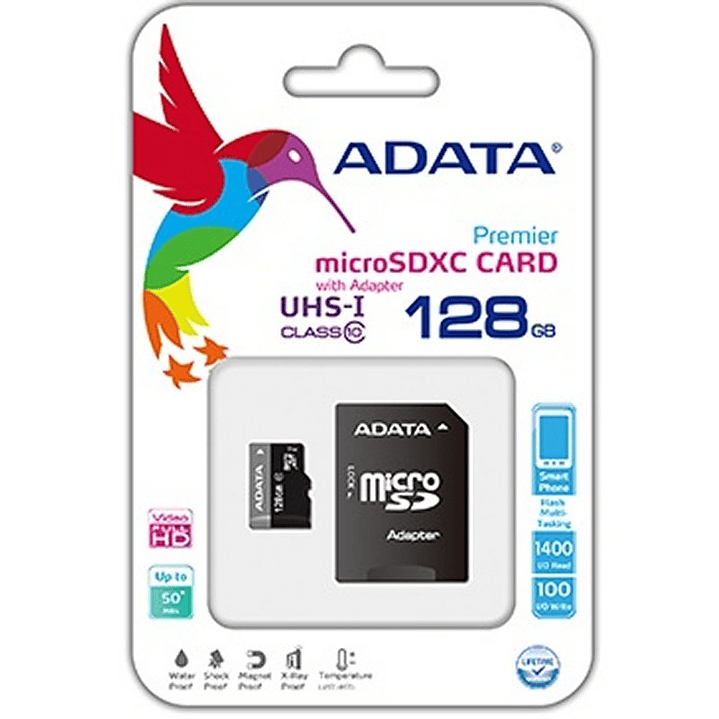 ADATA MicroSDHC 128GB UHS-I CLASS10 c/adapt 1