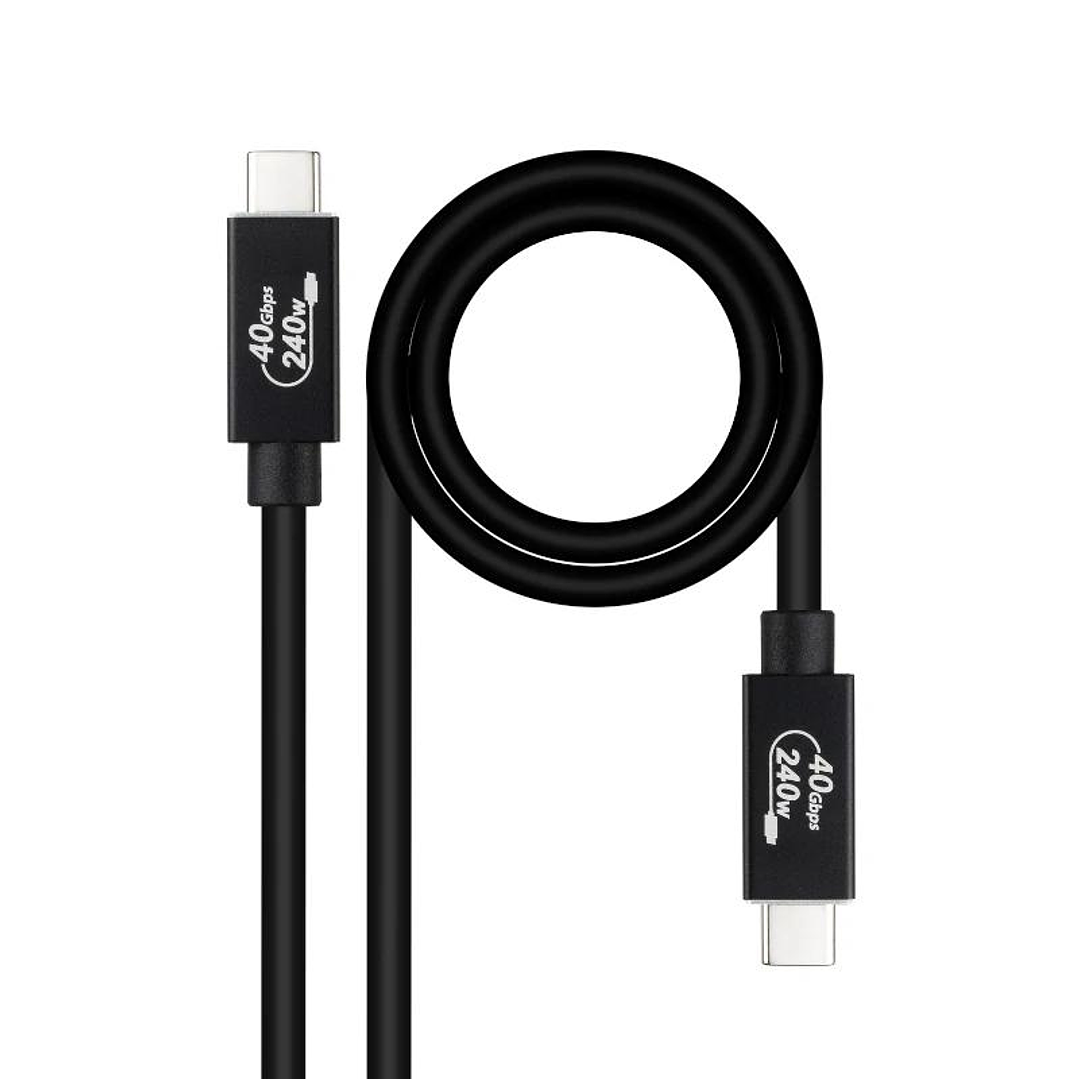 Nanocable Cable USB4 Gen3x2 40Gbps 240W USB-C 1.8M 1