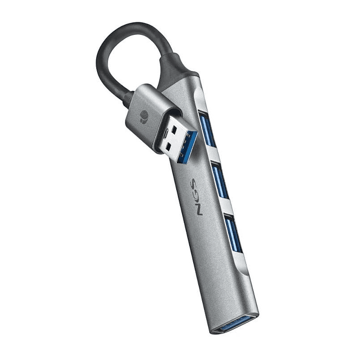 NGS HUB 4 PUERTOS USB: 1 X USB 3.2, 3 X USB 2.0 1
