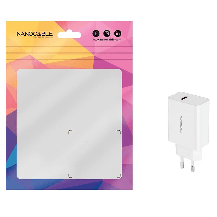 Nanocable Cargador 1 x USB 5V-2.1A Blanco 3