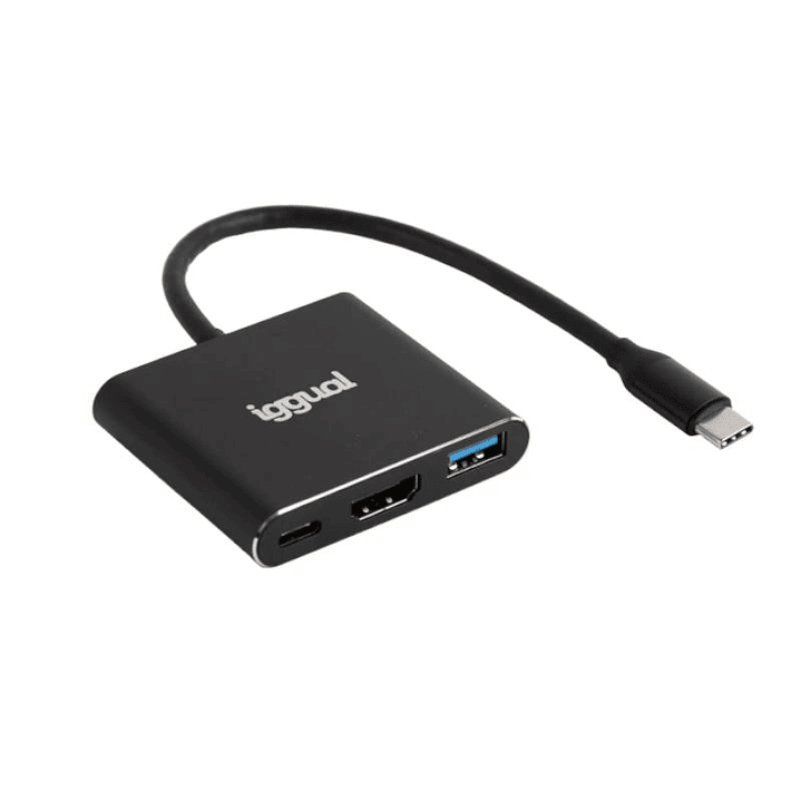 iggual Hub tipo C 3 en 1 HDMI USB3.0 PD100W 1